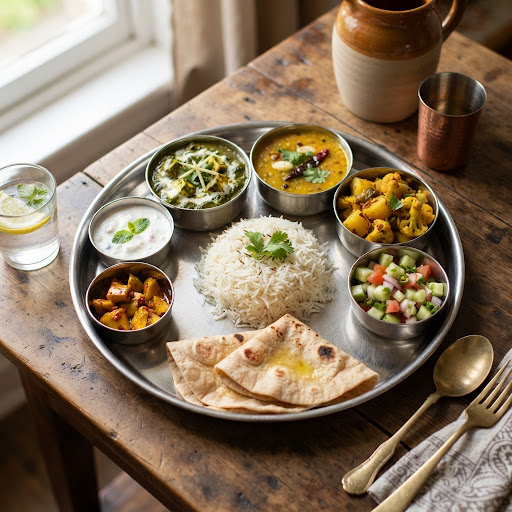Classic North Indian thali