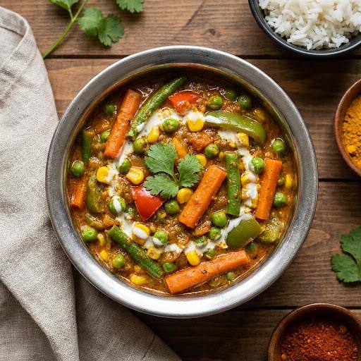 Homestyle mixed vegetable comfort thali