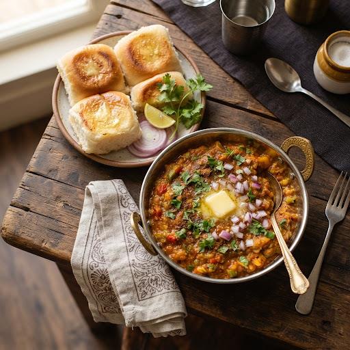 Pav bhaji with soft pav